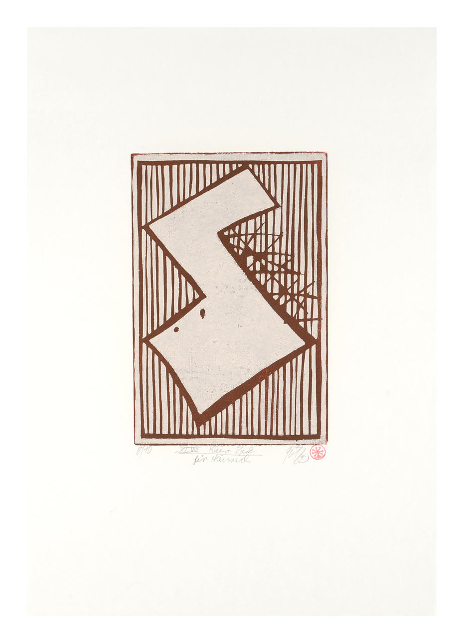 XLVIII KLEIN ZACK FÖR HENRY. Träsnitt, signerad.