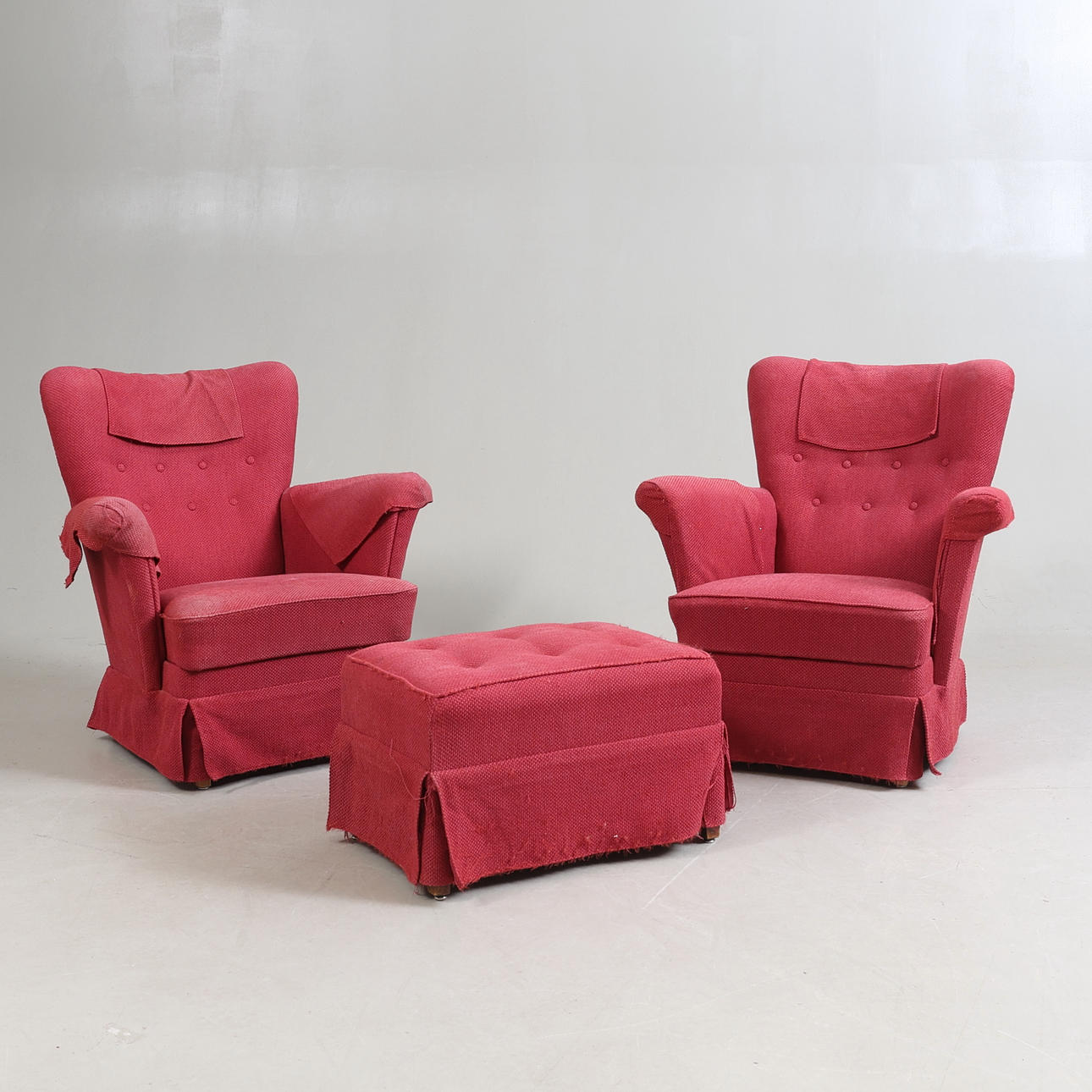 FÅTÖLJER, 1 par, 1900-tal.