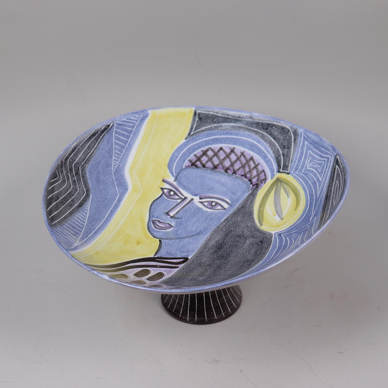 DISH ON FOOT, probably Laholm Keramik.