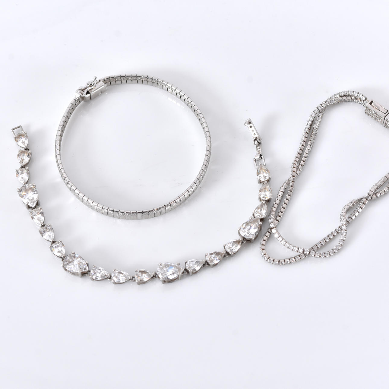 ARMBAND, 3 st, silver.