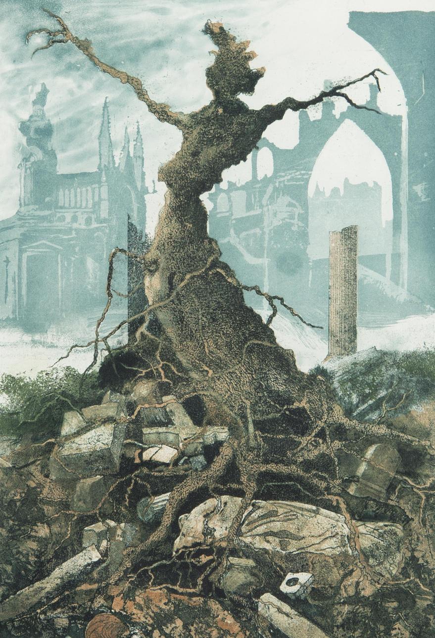 JOSEF SCHIBLI. "Uppståndelse", etsning, signerad.