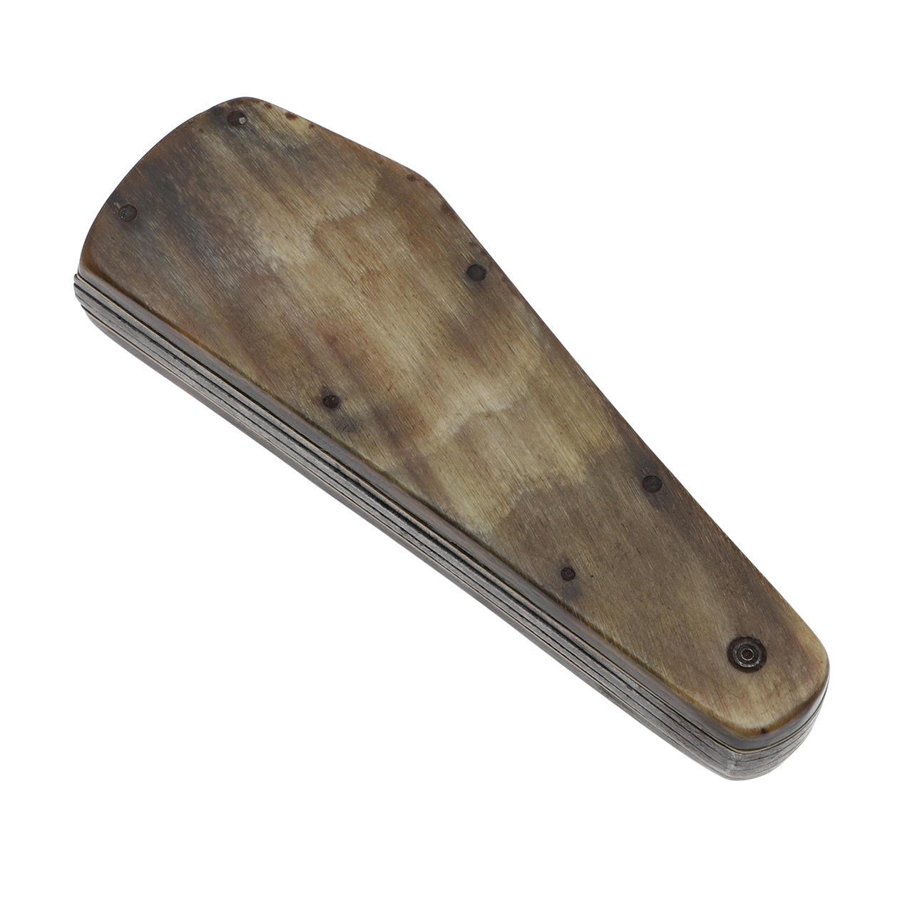 AN ANTIQUE BLOOD LETTING FLEAM.