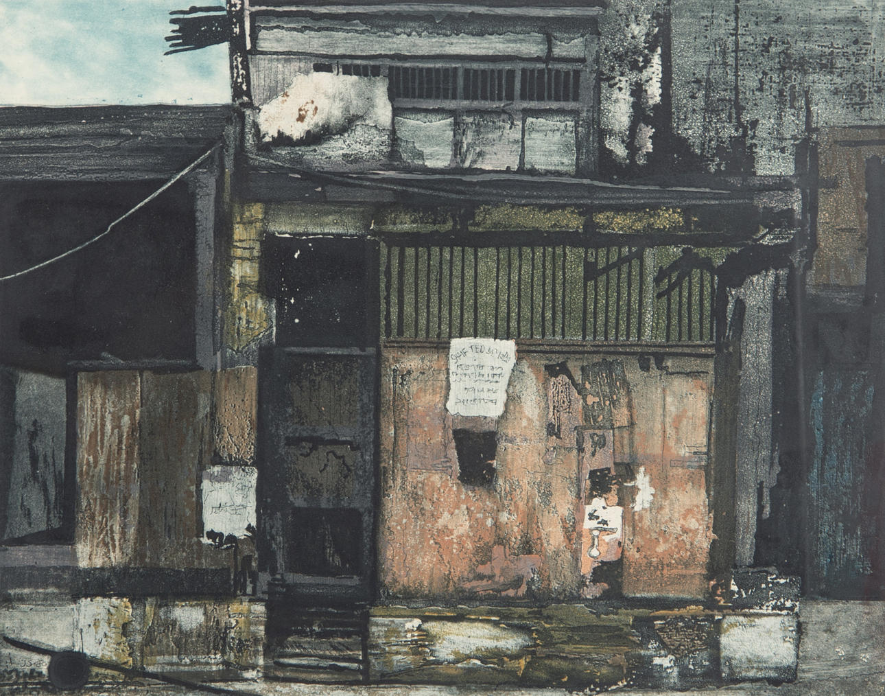 JOSEF SCHIBLI. "Husporträtt V", etsning, signerad -80.