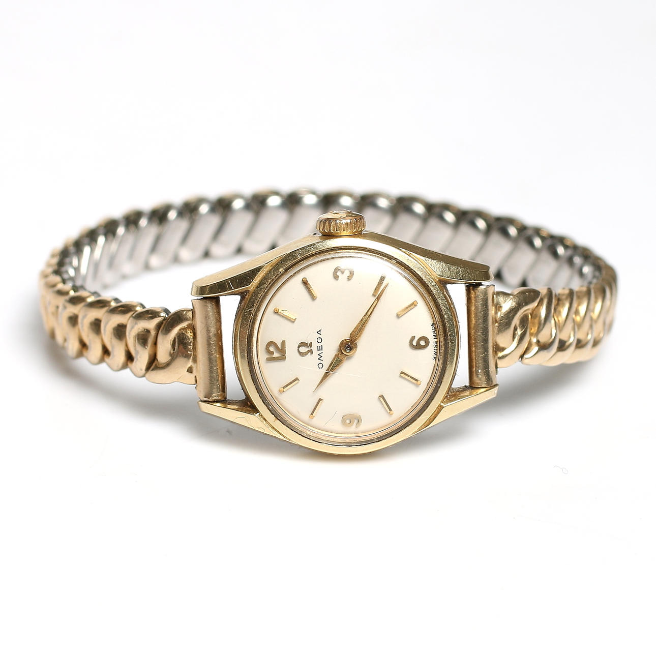 ARMBANDSUR, guld double, Omega, 1900-talets mitt.