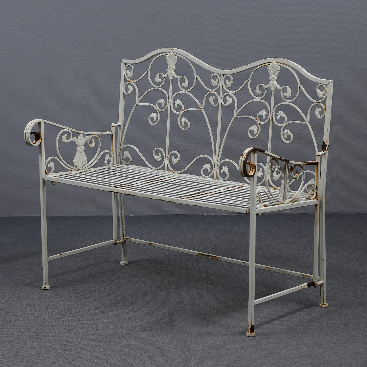 TRÄDGÅRDSSOFFA, GJUTEN, JÄRNSMIDE, 1900-TAL.