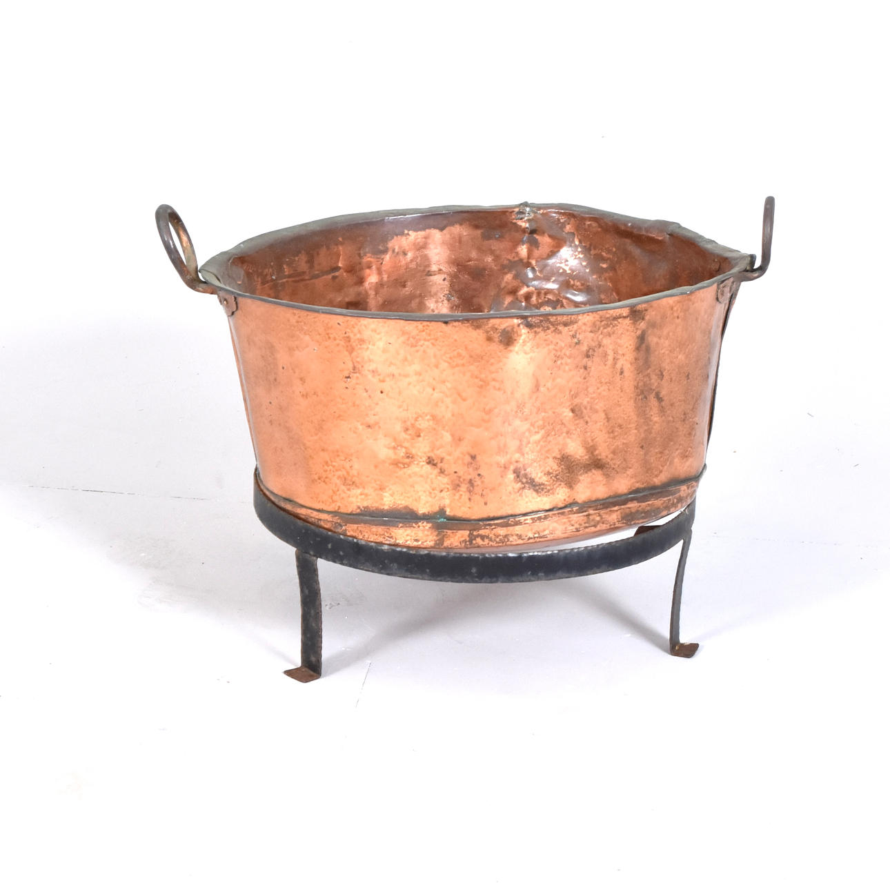 WASHBASIN, copper on forging stand.