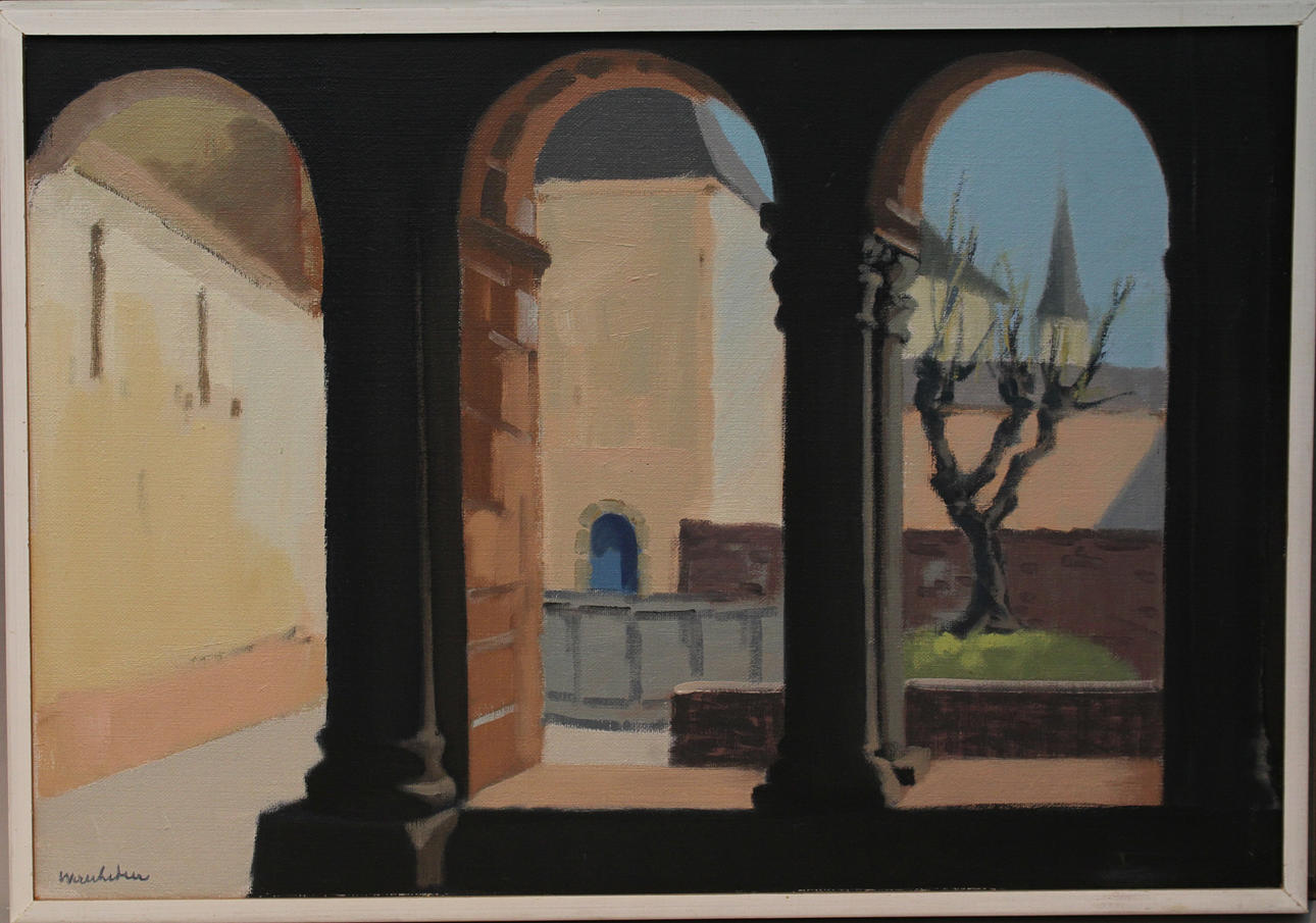 PARTI KONST (3). Diverse motiv. Oljor på dukar och pannå. Bl a Stig Wernheden, Johan Börén och Erik Julius.