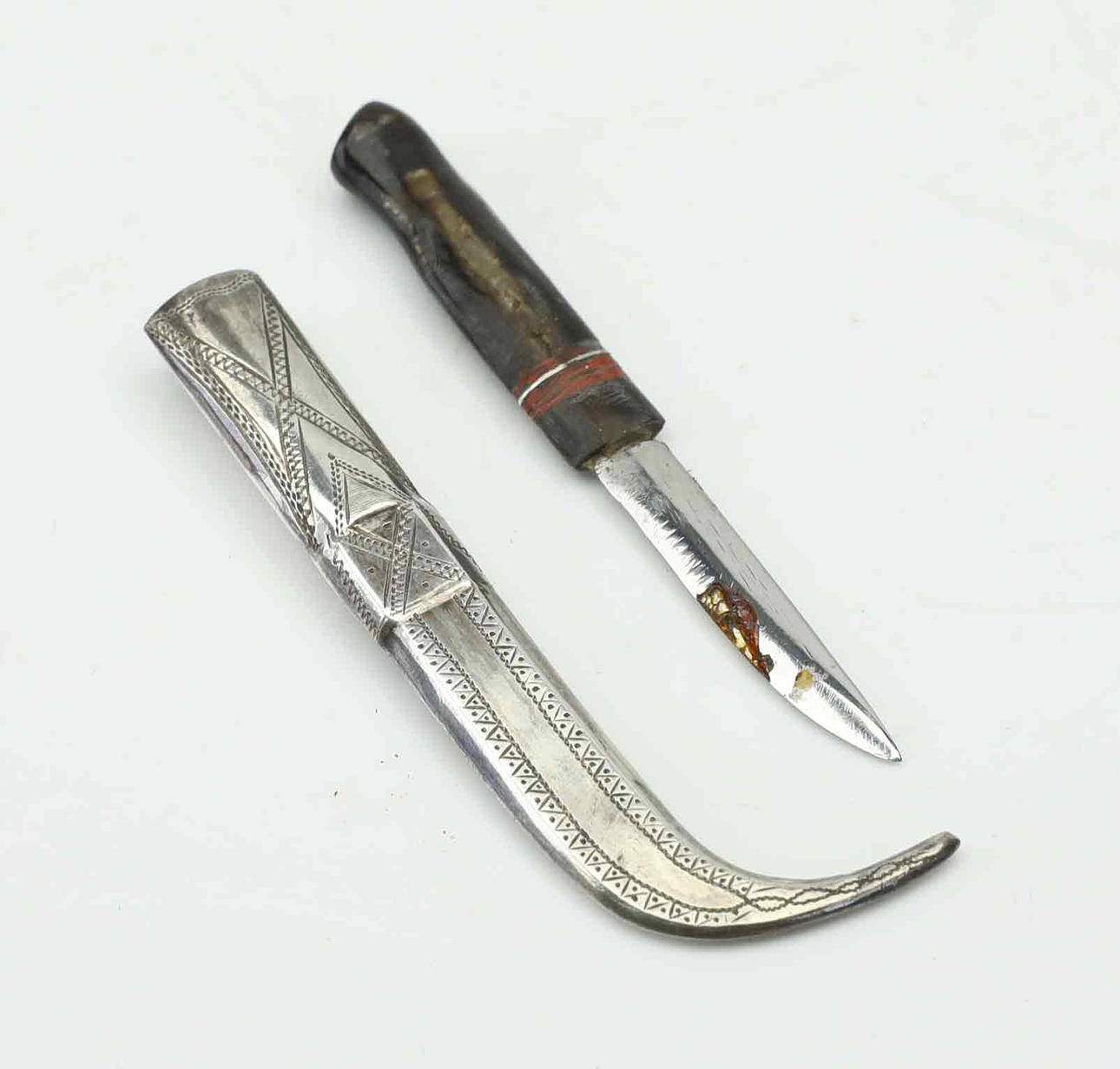 MINIATURE KNIFE, silver, Eric Lindbäck, Nederkalix, 1915.