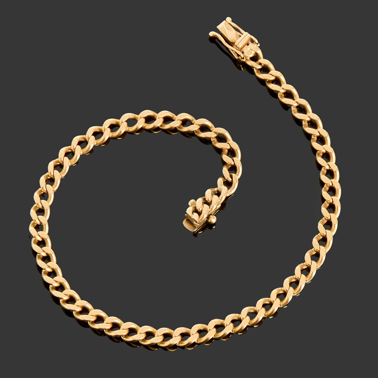 BRACELET, 18k gold, armour-link.