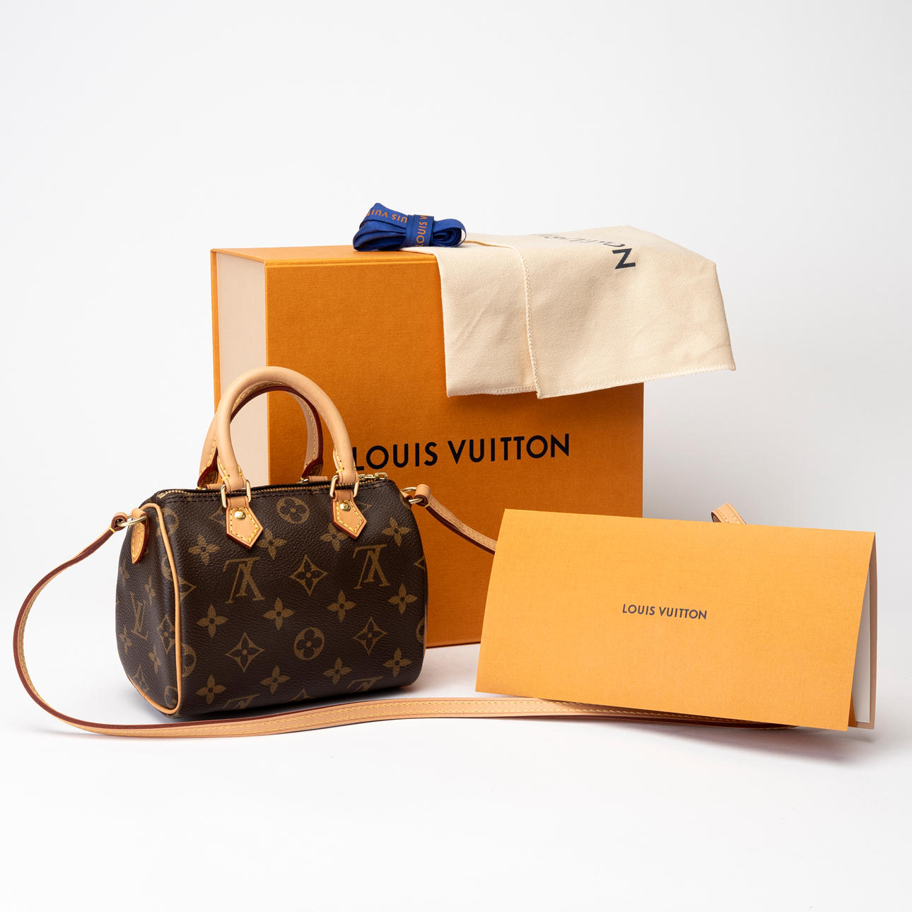 LOUIS VUITTON. Handbag, “Nano Speedy monogram canvas”, 2020.