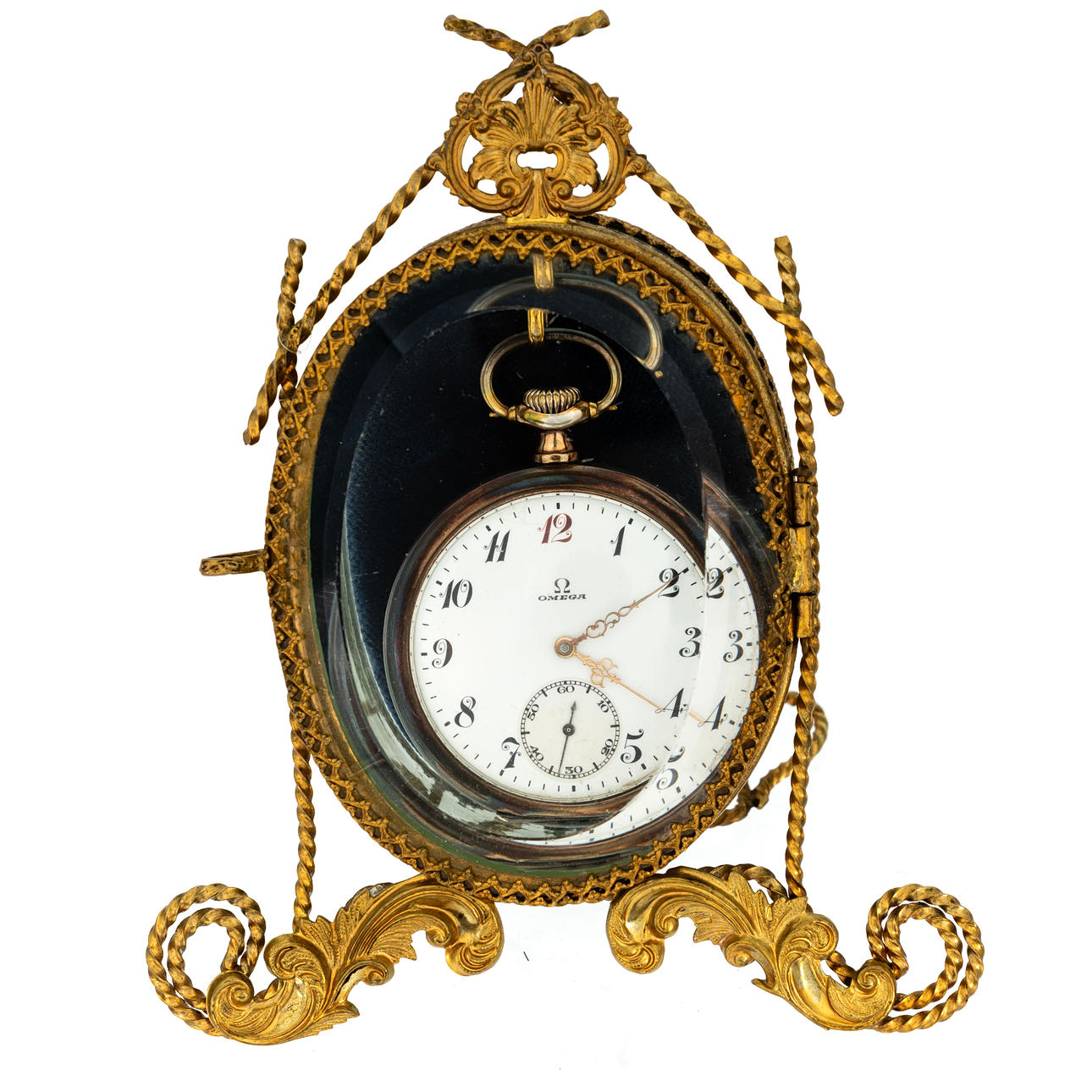 OMEGA. Pocket watch, Red-twelve.