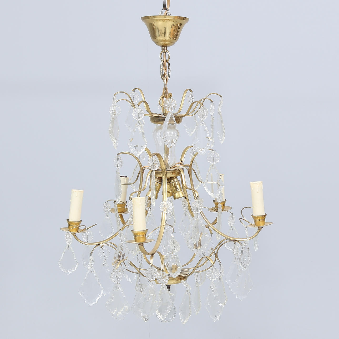 A rococo ceiling lamp, mid 20th century.