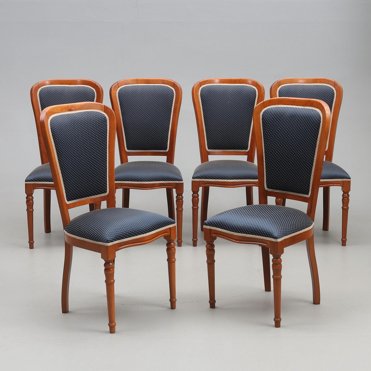 STOLAR, 6st empirestil, svarvade framben.