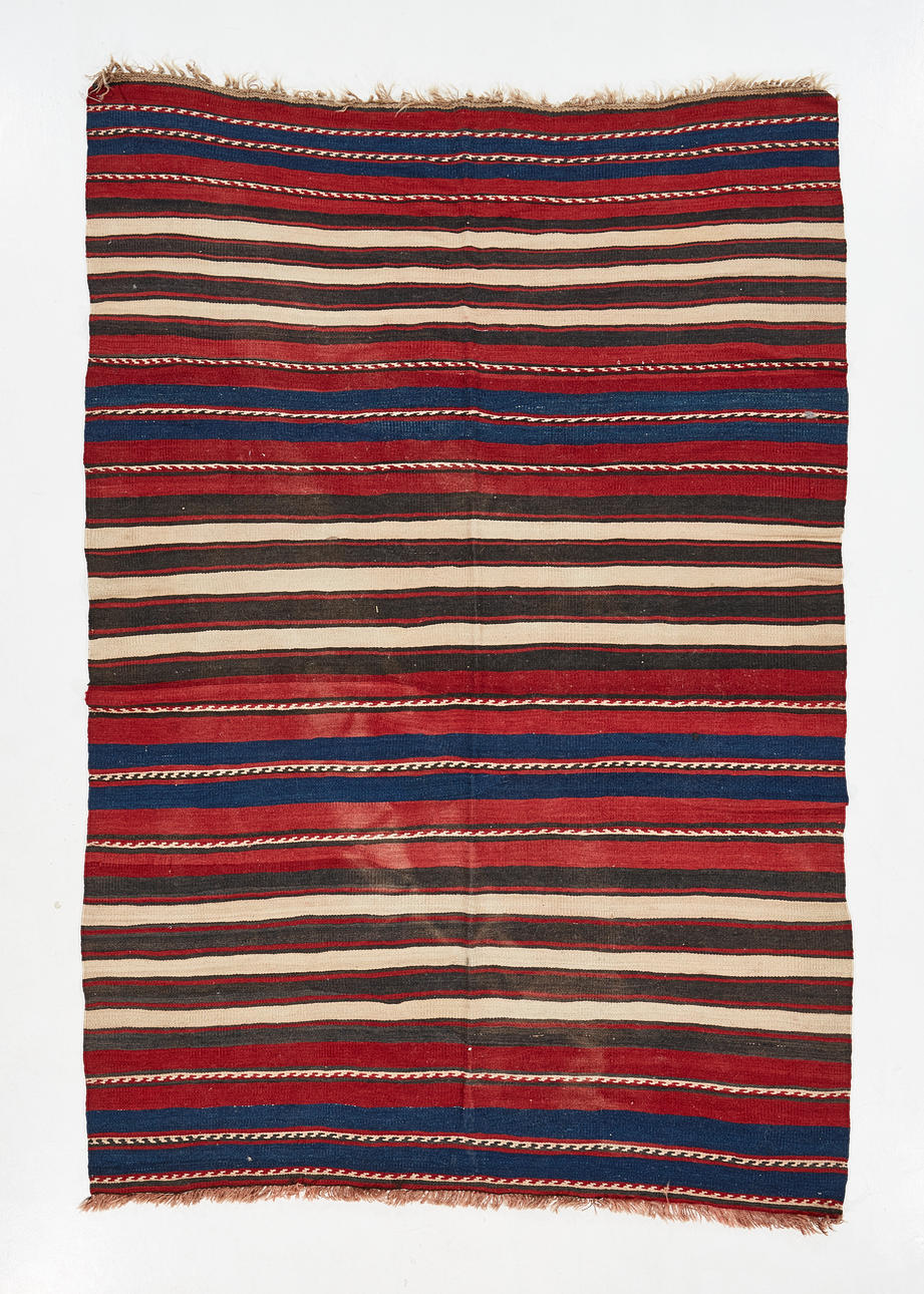 ORIENT CARPET, plain woven, striped.