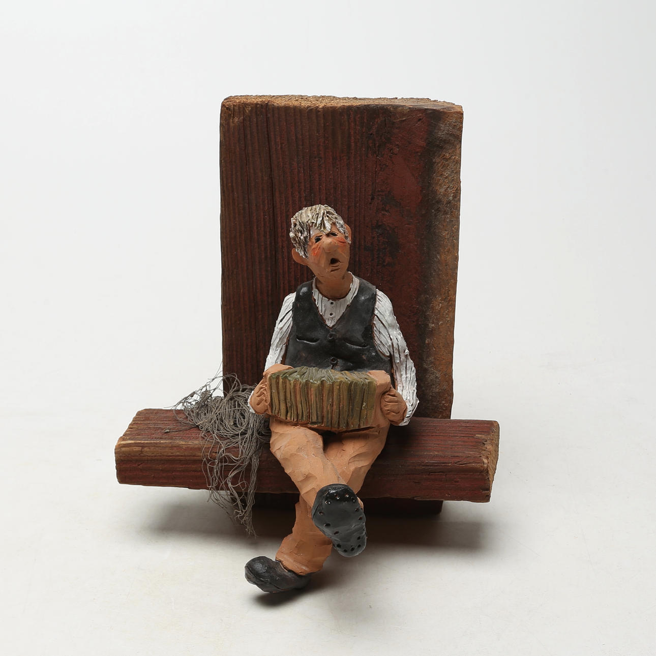 WALL SCULPTURE, ceramic/wood.