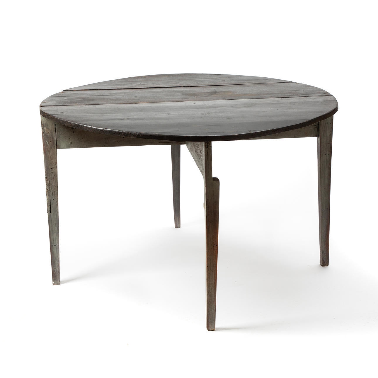 A 19th century half-moon table.