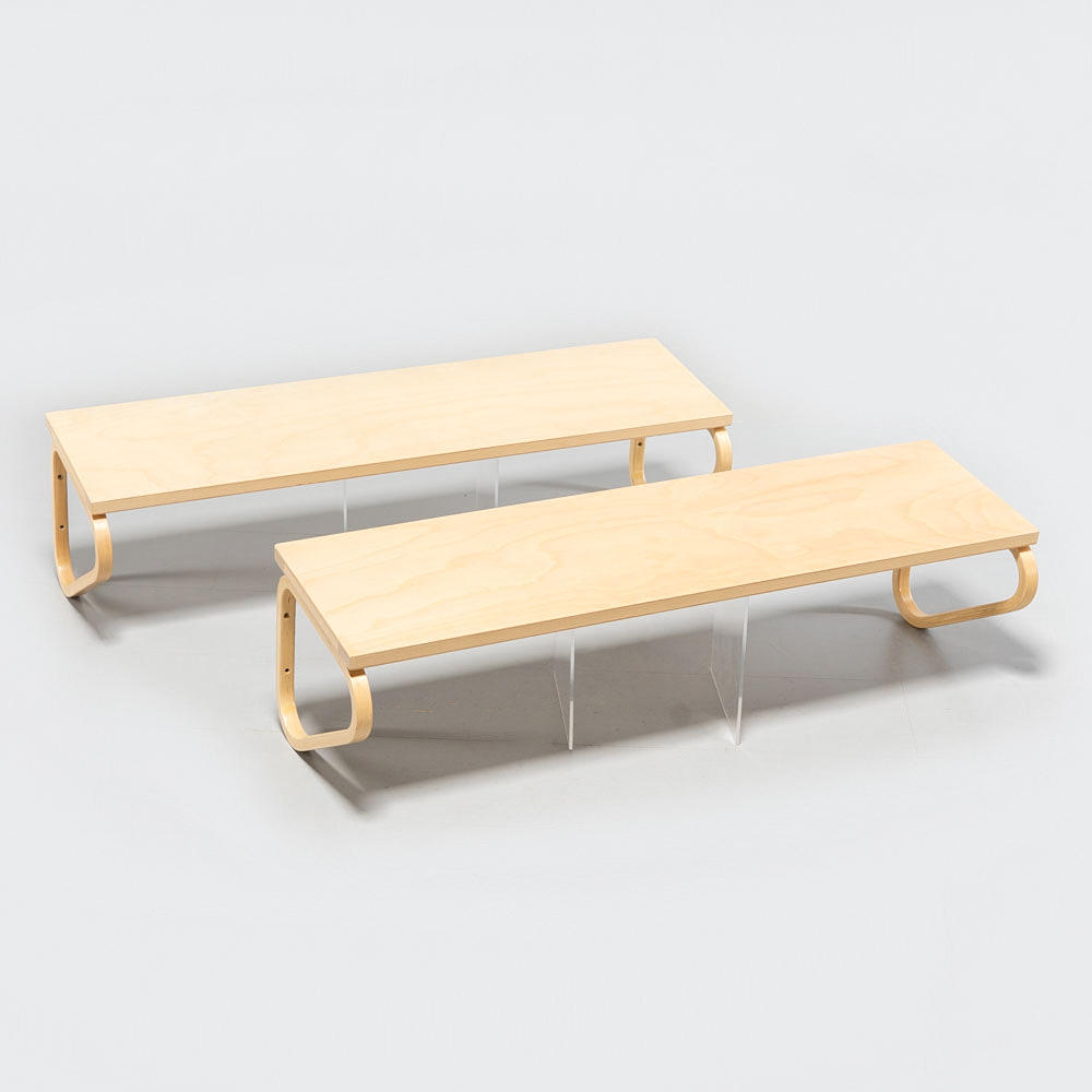 ALVAR AALTO. WALL SHELF, (2 pcs).