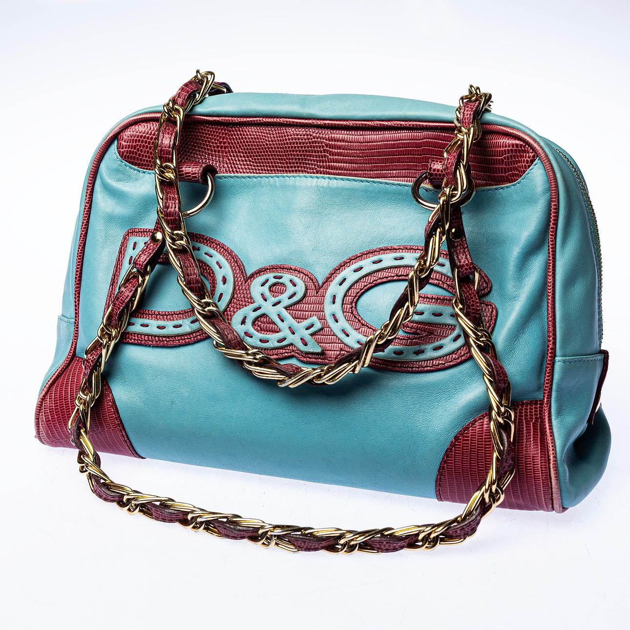 A leather handbag, Dolce Gabbana.