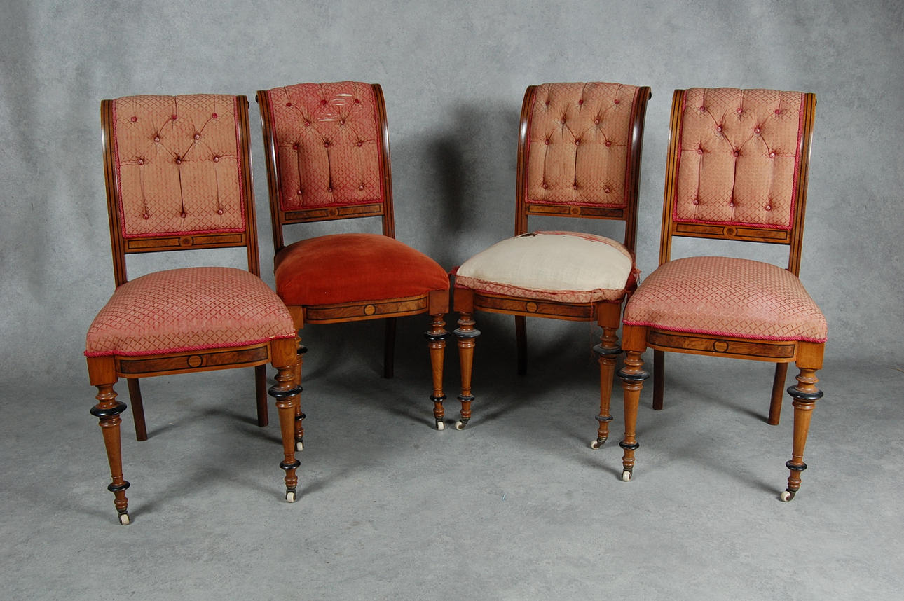 STOLAR, 4 st,1800-tal, proveniens Krapperups Slott.