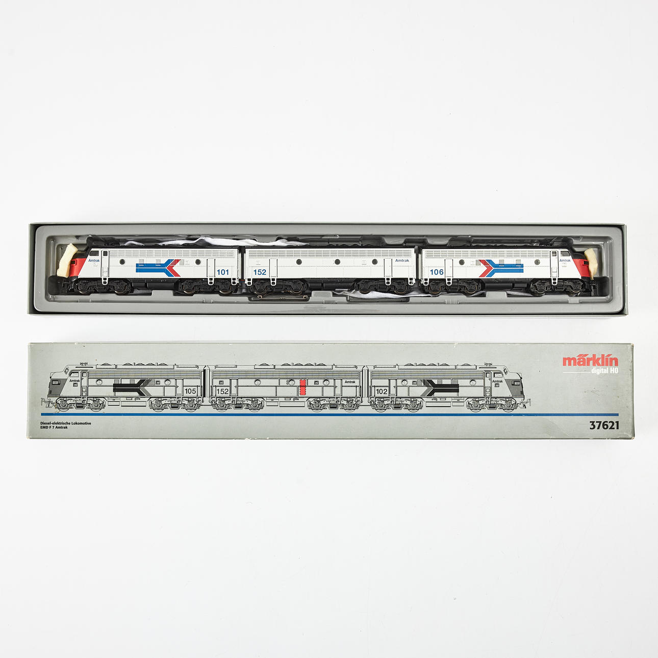 MÄRKLIN. 37621, Diesellokomotive, elektrisch, „Amtrak“, EMD 7, H0 ...