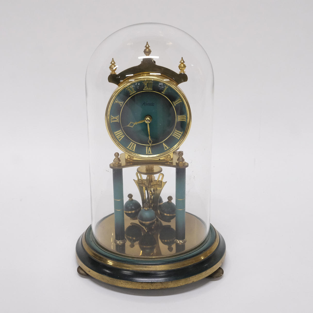 TABLE CLOCK/YEAR CLOCK, KUNDO, KIENNINGER & O. BERGFELL, GERMANY.