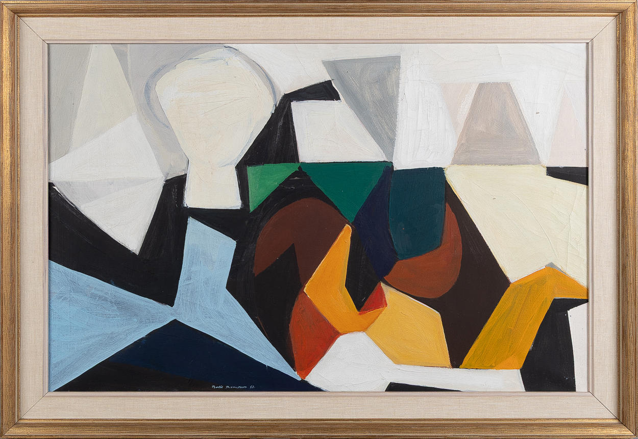 BERTIL BERNTSSON. Composition, oil on canvas.