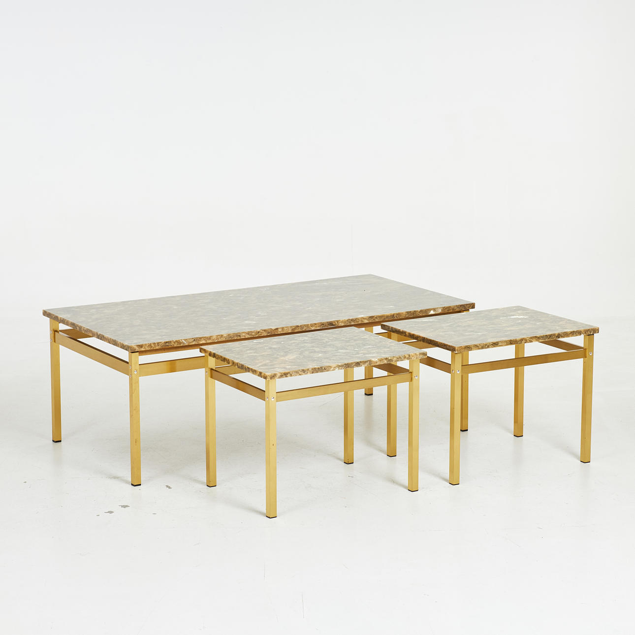 COFFEE TABLE and SIDE TABLE. 3 dlr, Glasmaster Markaryd, composite.