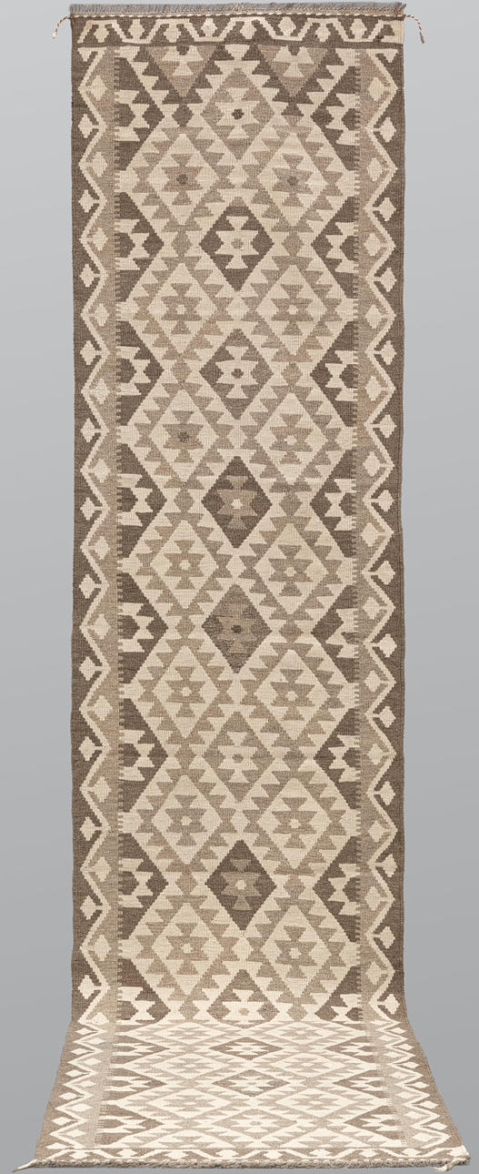 A CARPET, Kelim, gallery model, approx. 374 x 80 cm.