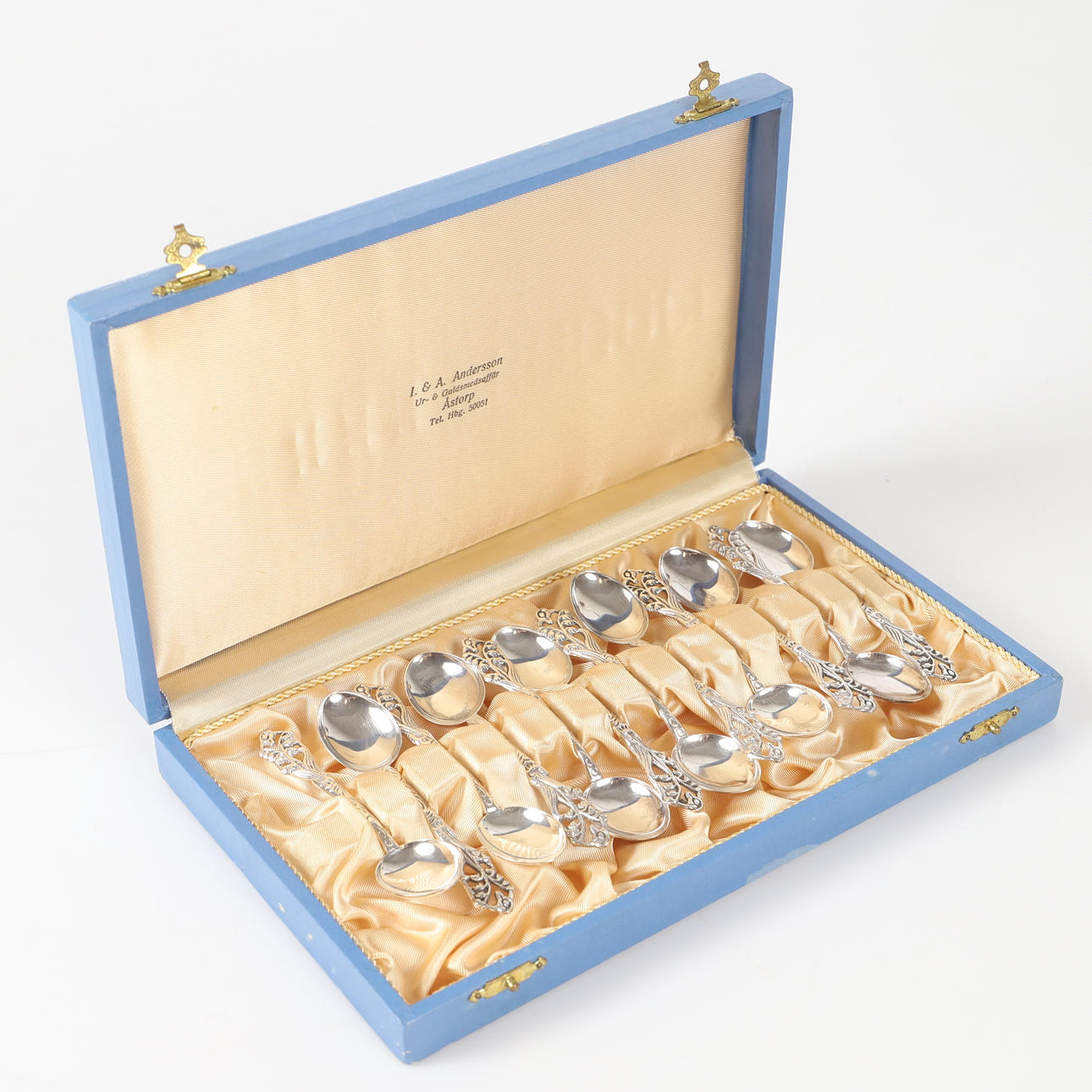 KAFFESKEDAR, 12 stycken, silver.