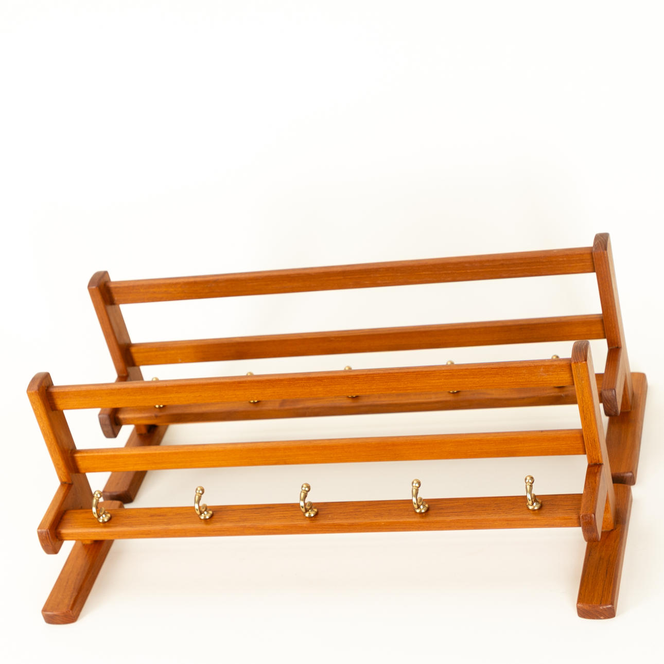 2 teak wall cloakrooms, 1960s (2).