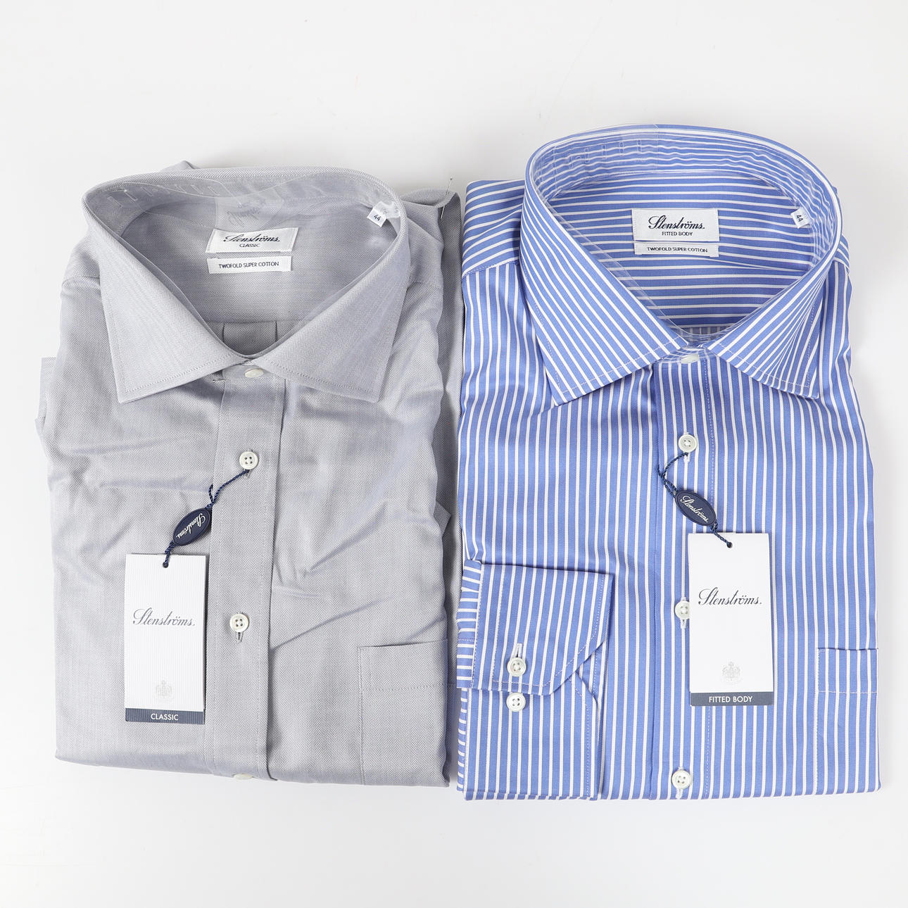 SKJORTOR, 2 stycken, bomull, Stenströms.