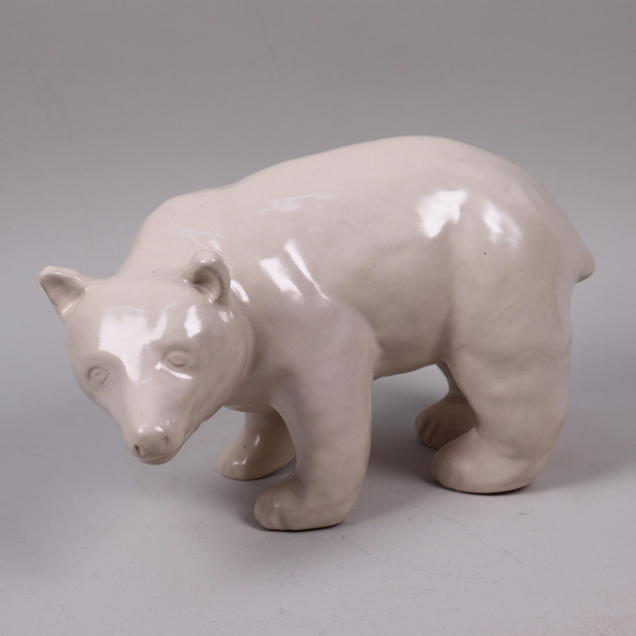 FIGURINE, Andersson & Johansson, Höganäs, bear in glazed earthenware.