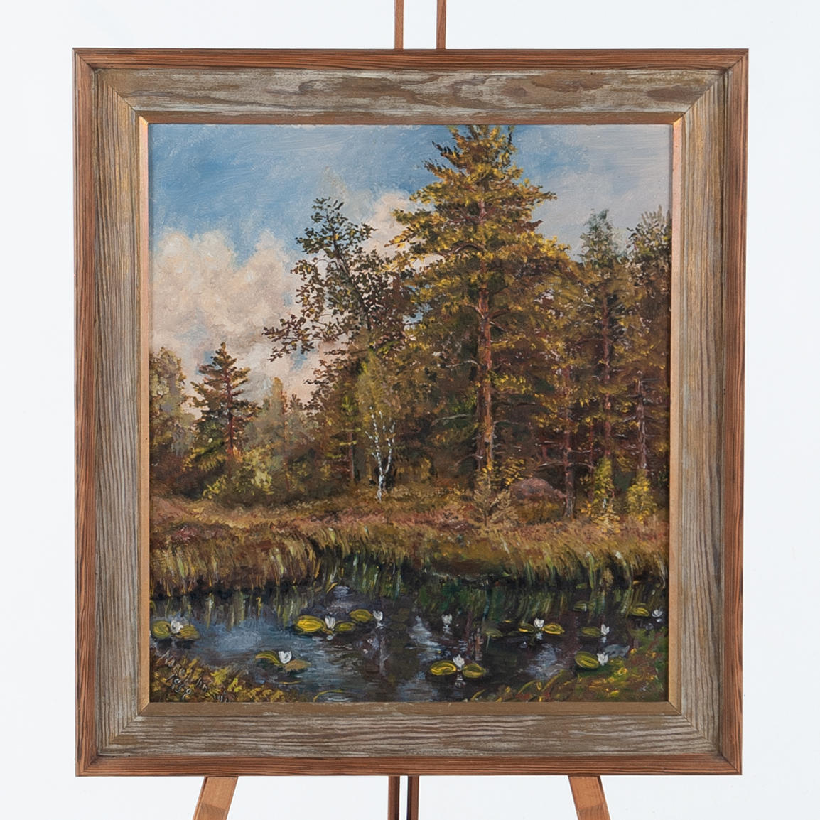 OIDENTIFIERAD KONSTNÄR. Oil on panel, forest motif.
