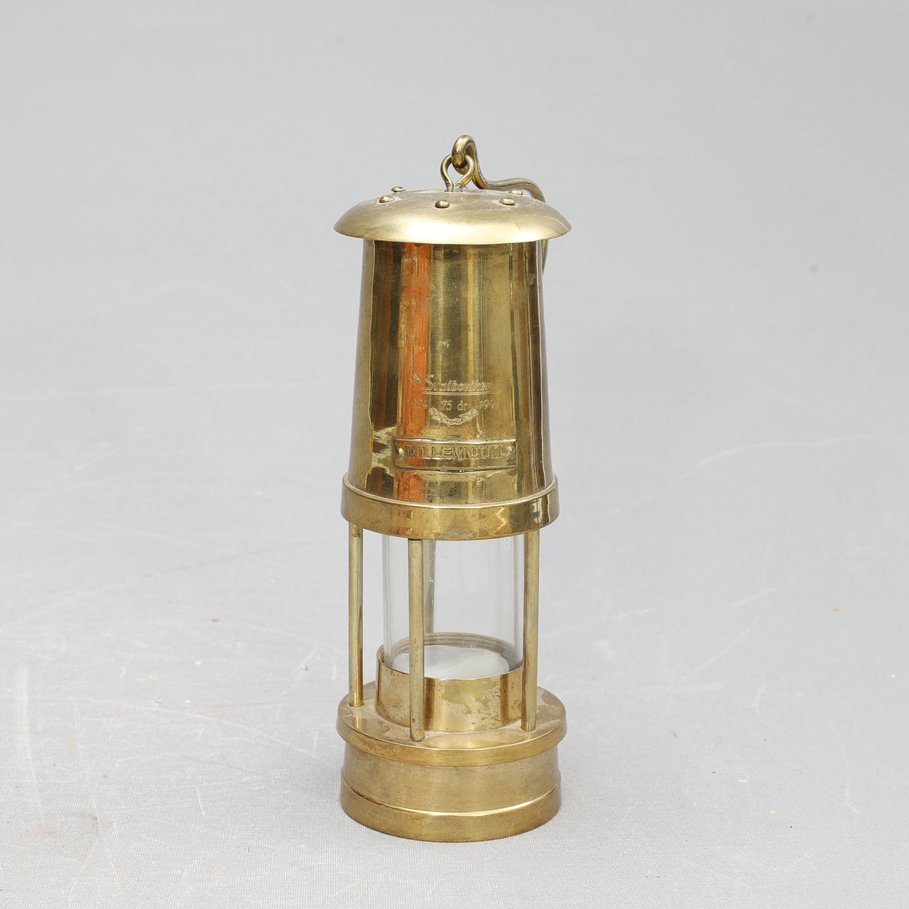 A brass mining lantern, "Svalboviken “.
