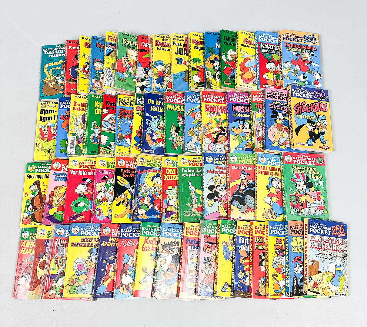 DONALD DUCK, paperbacks, 58 pcs, including No 1.