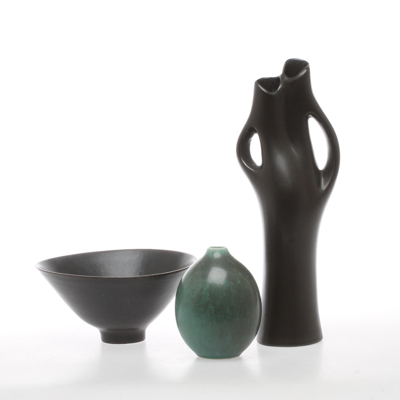 PARTI KERAMIK, 3 delar, Rörstrand, Gefle & Saxbo.