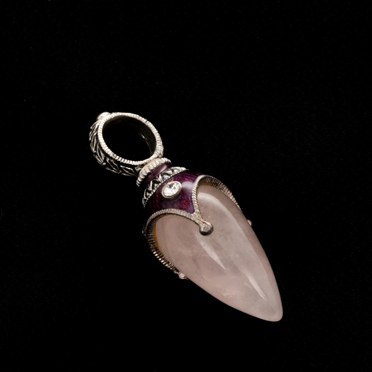PENDANT, with stones possibly moonstone.