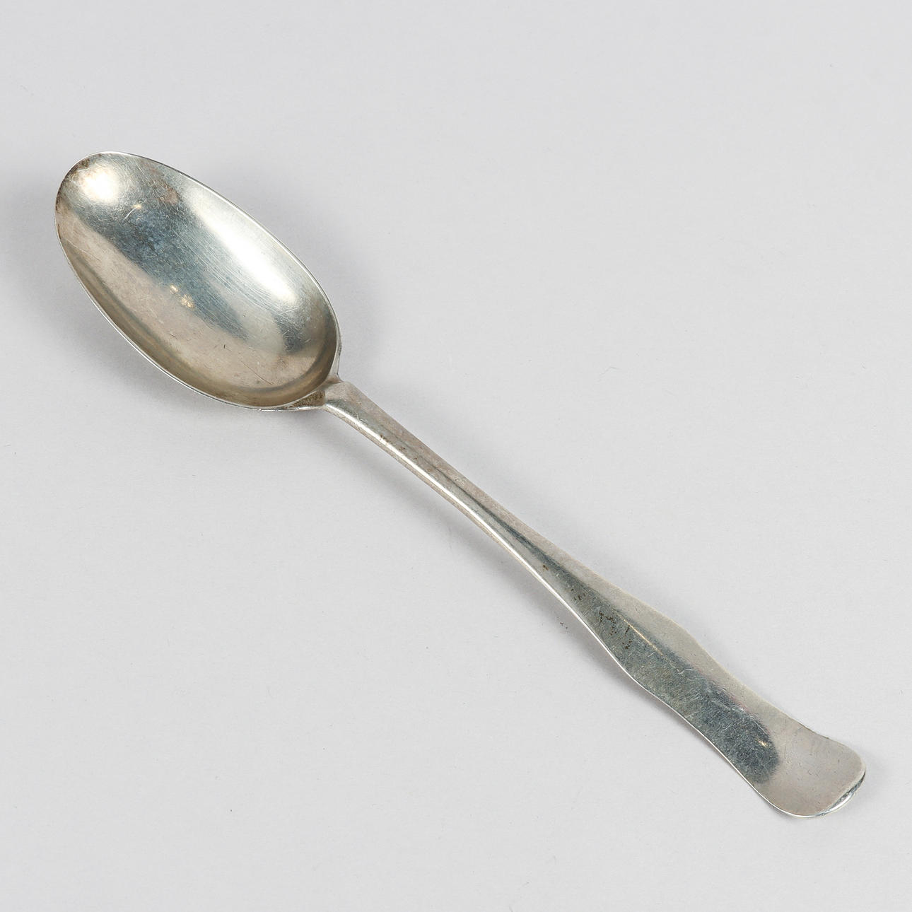 A silver dining spoon, Lars Boye, Stockholm 1788.