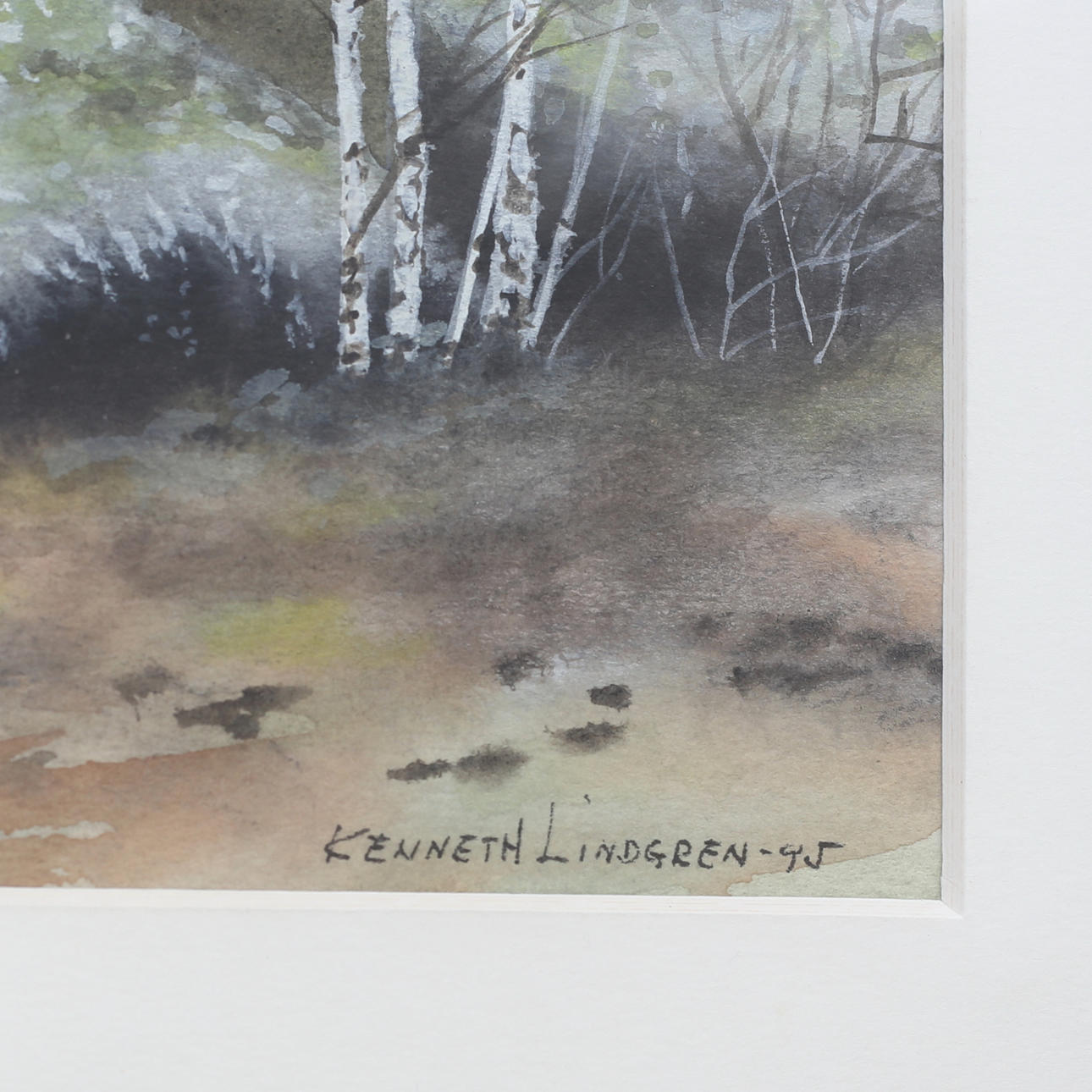 KENNETH LINDGREN. (Född 1937 i Västervik) Naturmotiv med orre, akvarell ...