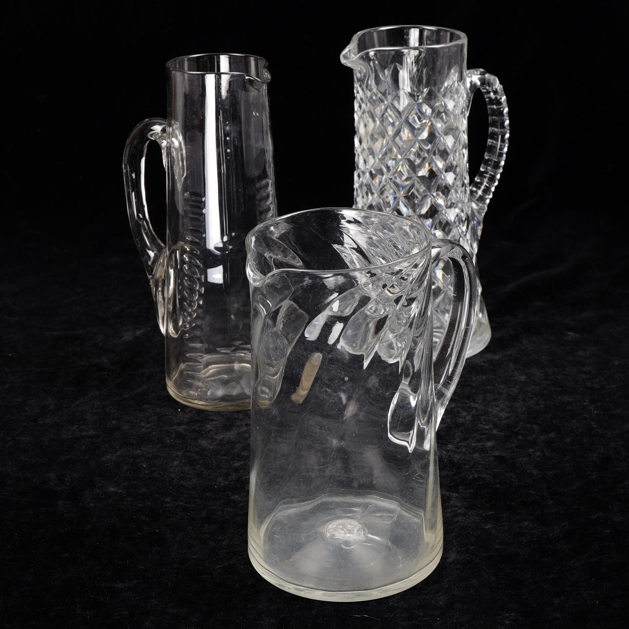 KARAFFER, 3 st, glas, 1900-tal.