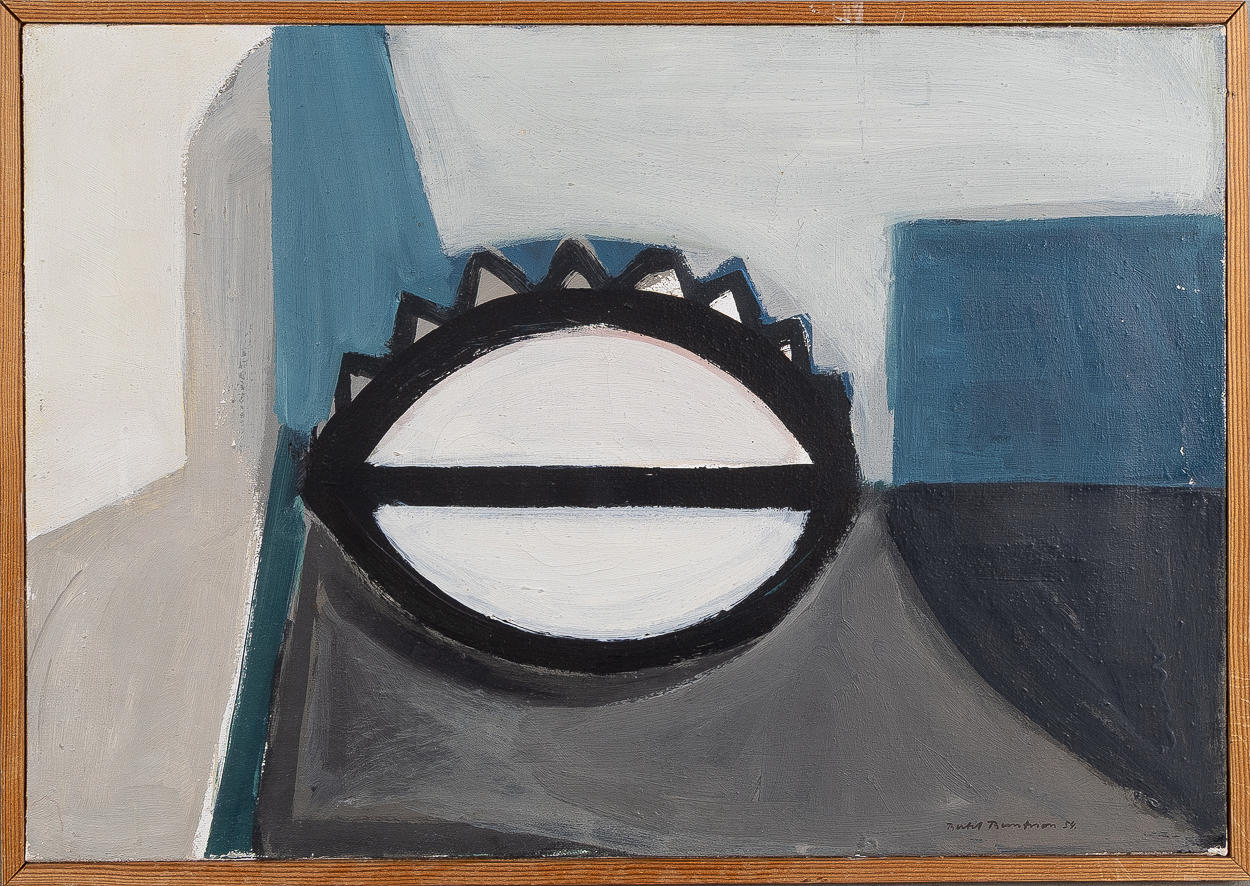 BERTIL BERNTSSON. Composition with eye, oil on canvas.