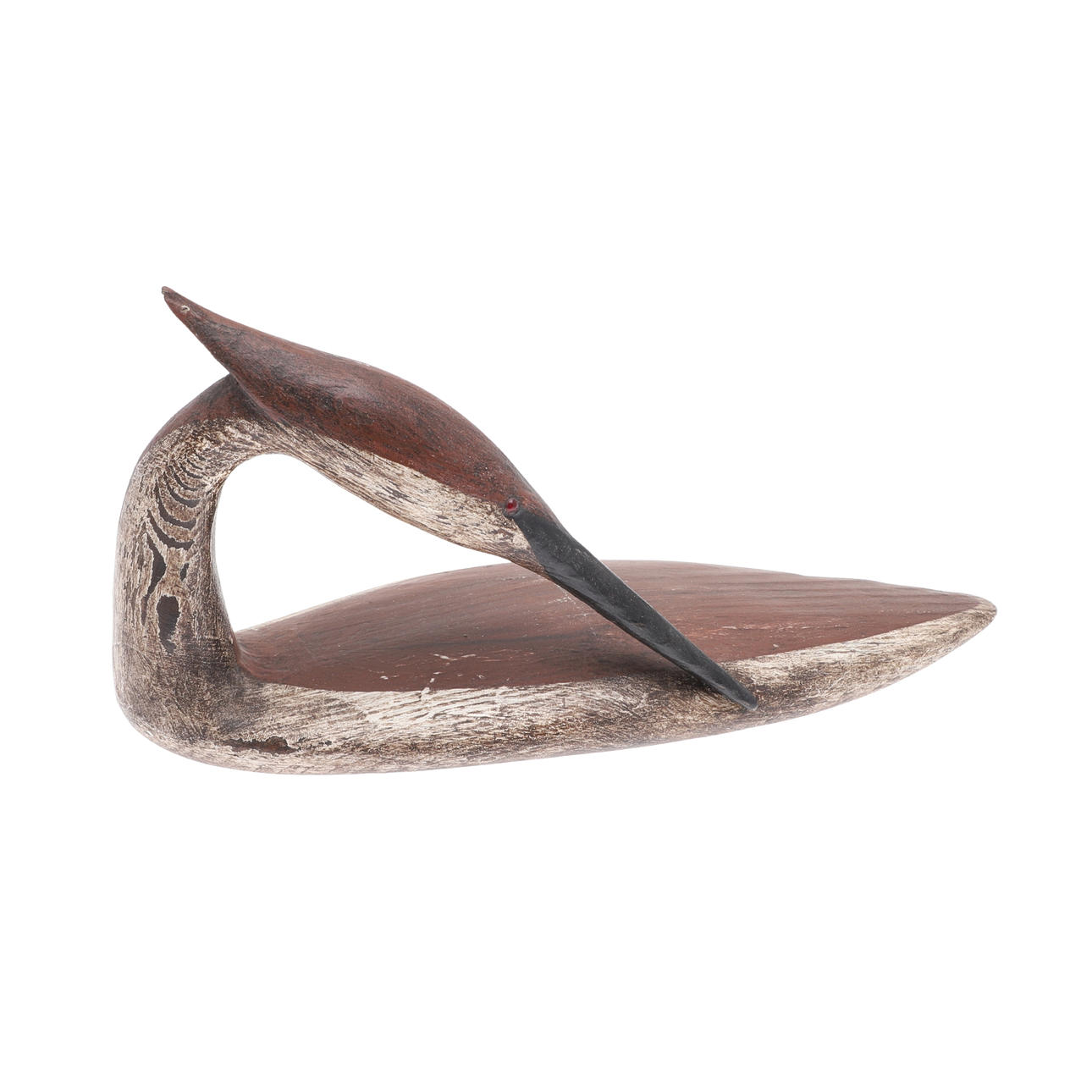 GUY TAPLIN (B 1939). CARVED 'GREBE'.