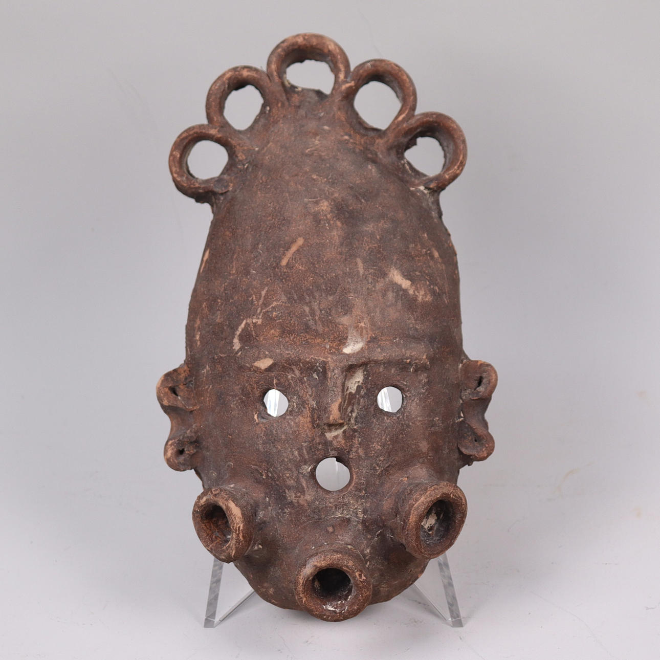 AFRICAN MASK, terracotta.