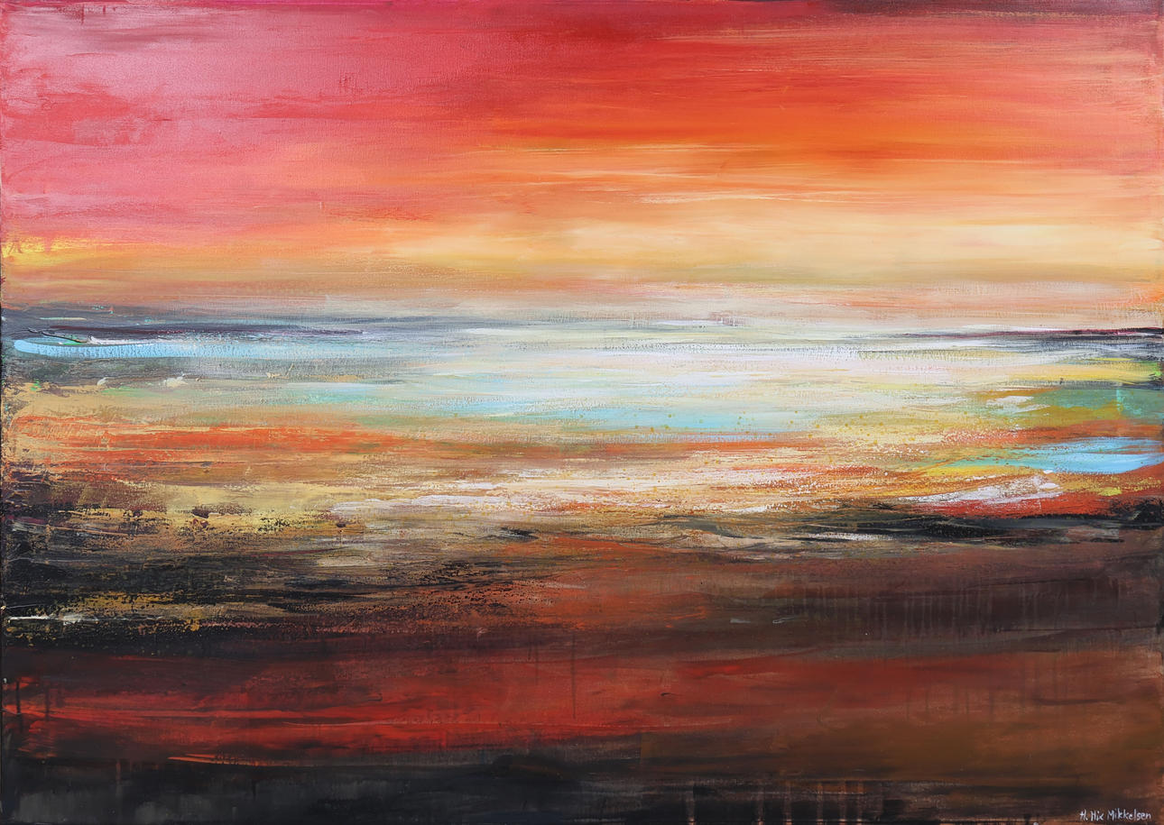 HANNE MIX MIKKELSEN. Composition, acrylic on canvas, signed and dated 2014.