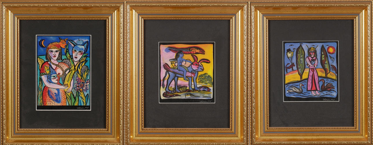 ULRICA HYDMAN-VALLIEN. EFTER. Tavlor, 3 st, tryck.