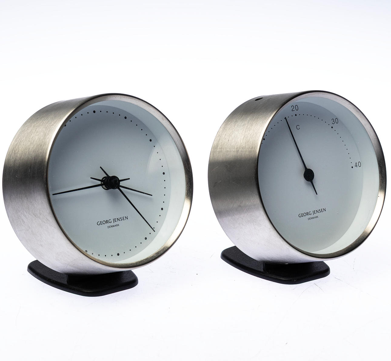 HENNING KOPPEL. Thermometer & clock, Georg Jensen, Denmark.