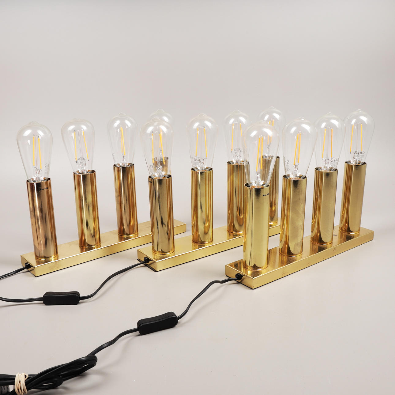 Advent candle holders, 3 pcs, Star Trading, 1900/2000s.