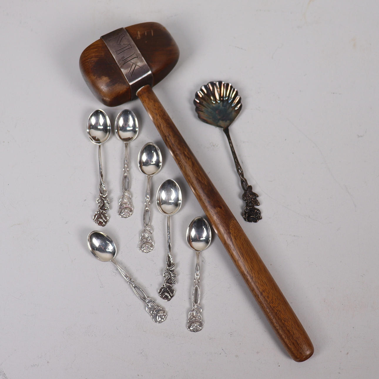 SILVER, Spoons and Chairmanship Mallet.