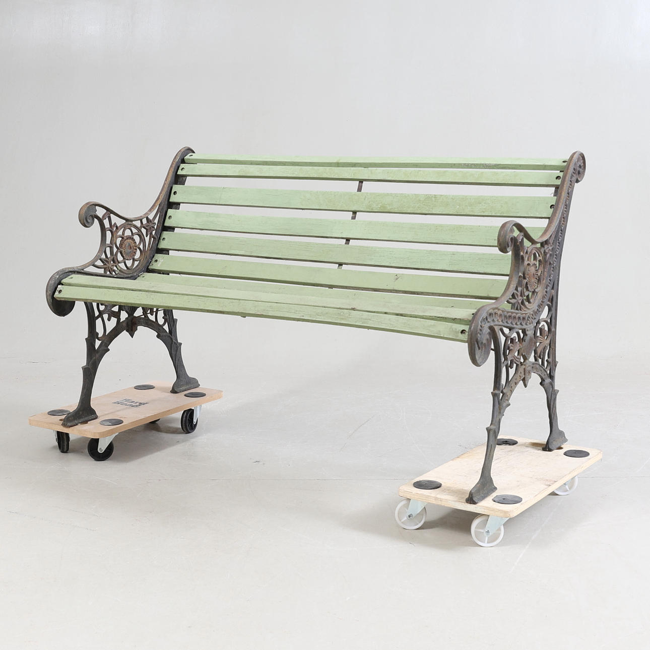 TRÄDGÅRDSSOFFA, gjutjärn & trä, 1900-tal.