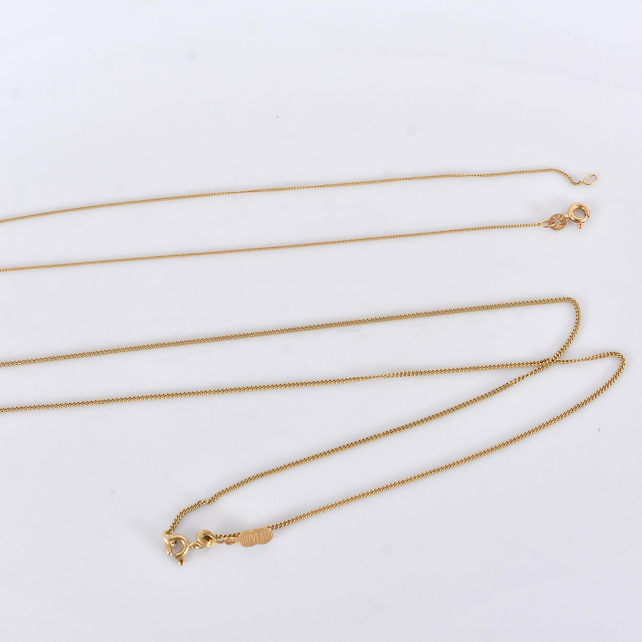 NECKLACES, 2 pcs, 18K.